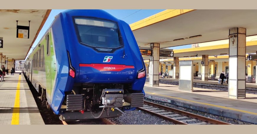 The Blues train enters into passenger service: Sicily sees the first journey of the new regional train built by Hitachi Rail for Trenitalia